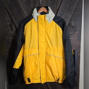 Vintage Kenneth Cole Yellow and Black Performance Jacket NWT Mens Large